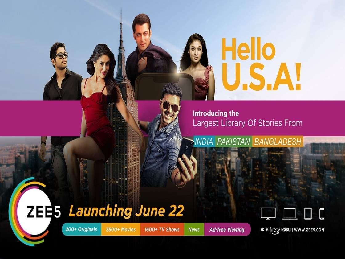 ZEE5 to foray into the US market, set to launch on June 22